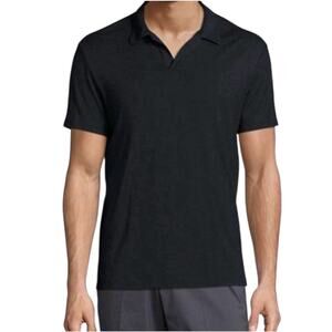 Theory Men's Willem Atmos Black Cotton Blend Polo Shirt sz XXL